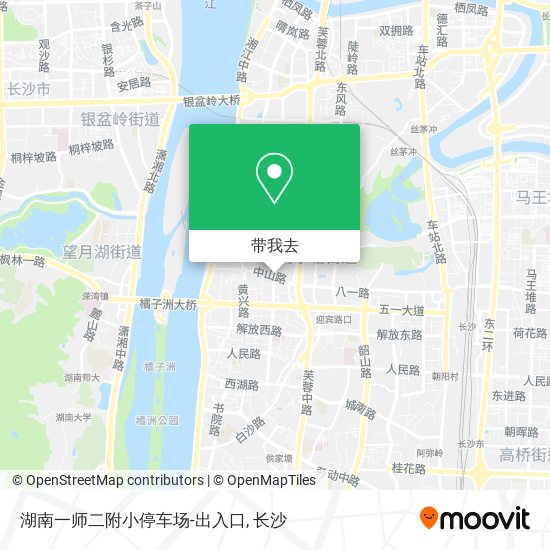 湖南一师二附小停车场-出入口地图