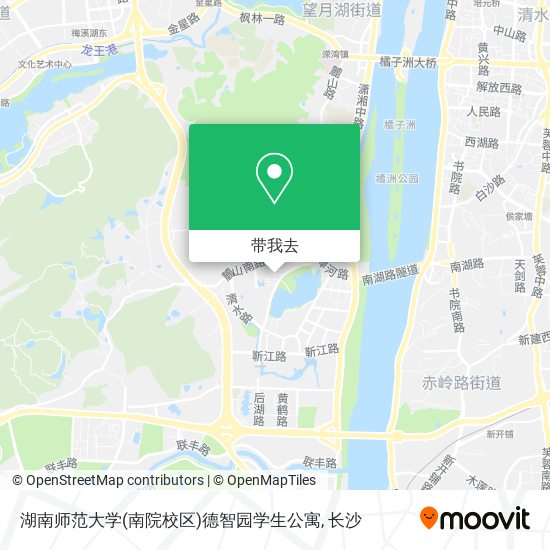 湖南师范大学(南院校区)德智园学生公寓地图