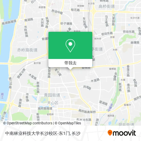 中南林业科技大学长沙校区-东1门地图
