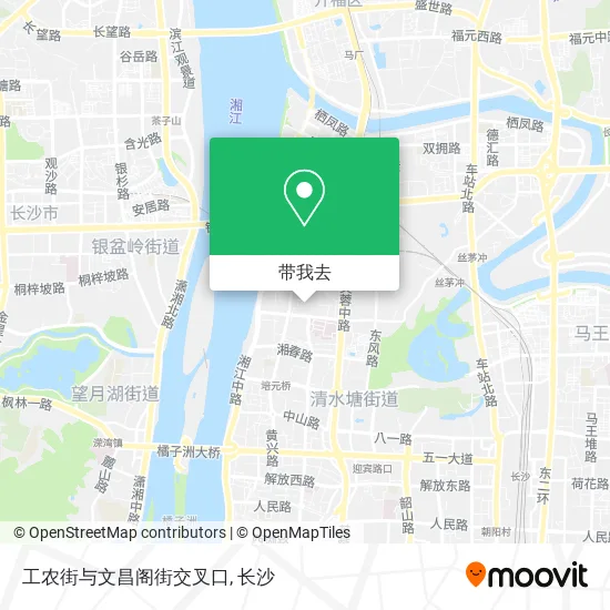 工农街与文昌阁街交叉口地图