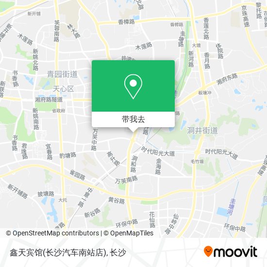 鑫天宾馆(长沙汽车南站店)地图