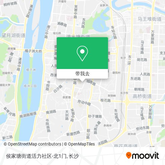 侯家塘街道活力社区-北1门地图