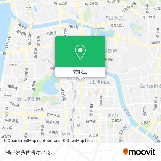 橘子洲头西餐厅地图