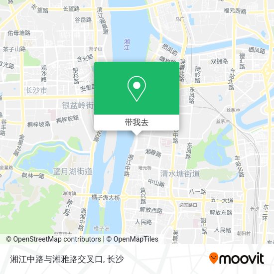 湘江中路与湘雅路交叉口地图