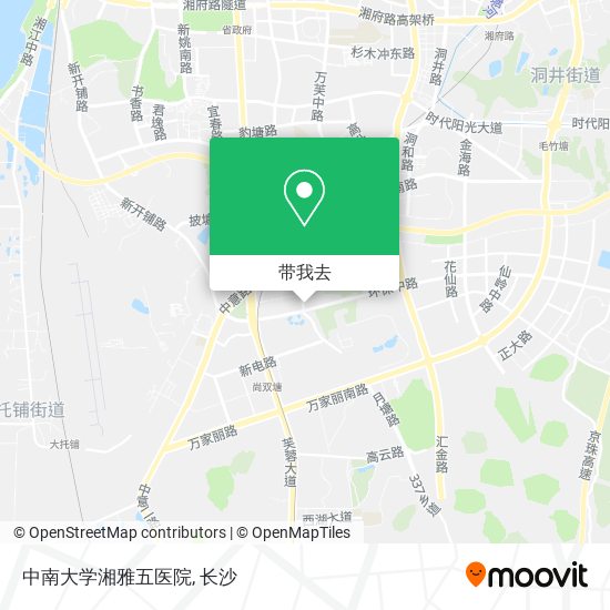 中南大学湘雅五医院地图