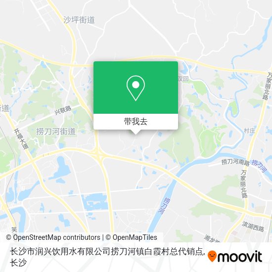 长沙市润兴饮用水有限公司捞刀河镇白霞村总代销点地图