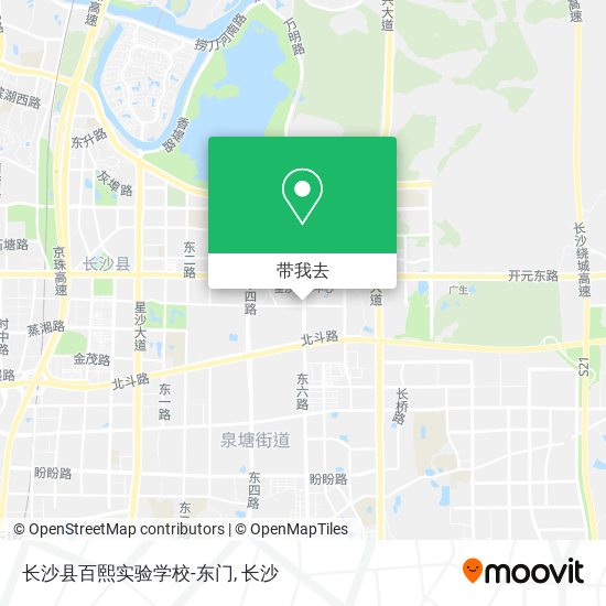 长沙县百熙实验学校-东门地图