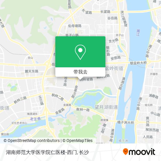湖南师范大学医学院仁医楼-西门地图