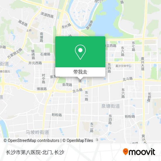 长沙市第八医院-北门地图