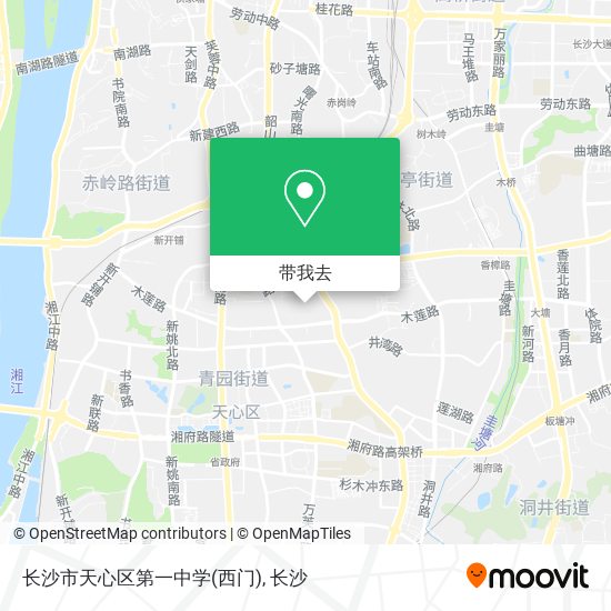 长沙市天心区第一中学(西门)地图