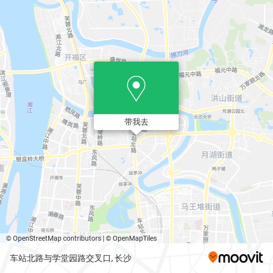 车站北路与学堂园路交叉口地图