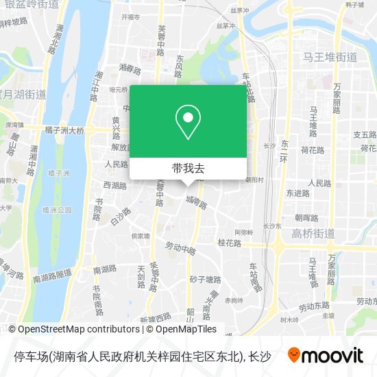停车场(湖南省人民政府机关梓园住宅区东北)地图