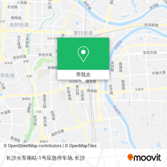 长沙火车南站-1号应急停车场地图