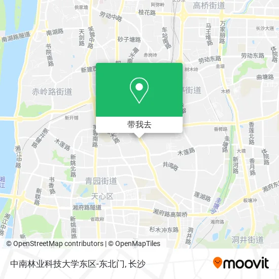 中南林业科技大学东区-东北门地图