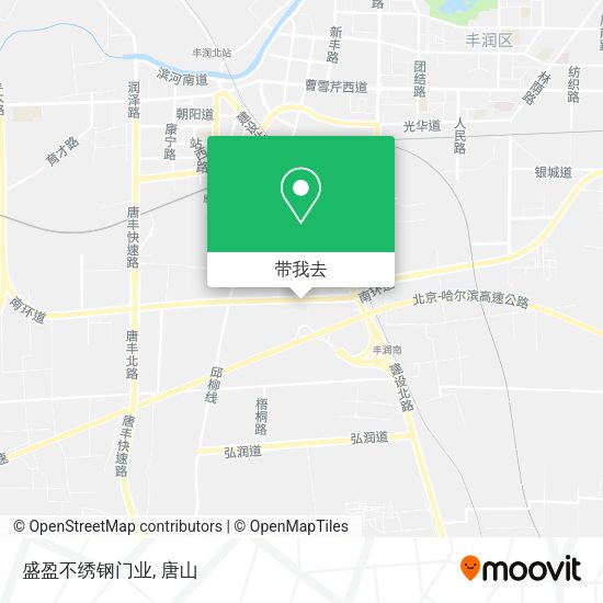 盛盈不绣钢门业地图