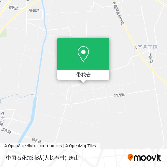 中国石化加油站(大长春村)地图
