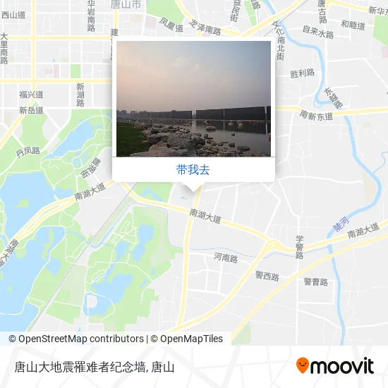 唐山大地震罹难者纪念墙地图