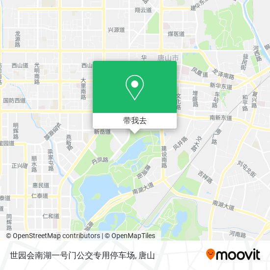 世园会南湖一号门公交专用停车场地图