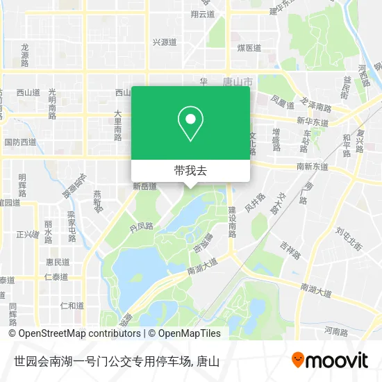 世园会南湖一号门公交专用停车场地图