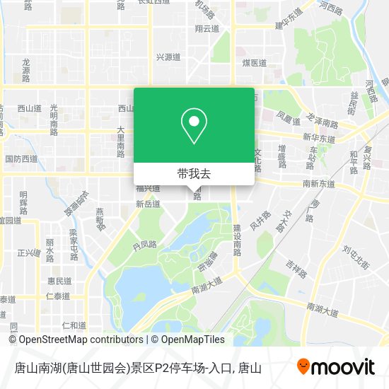 唐山南湖(唐山世园会)景区P2停车场-入口地图