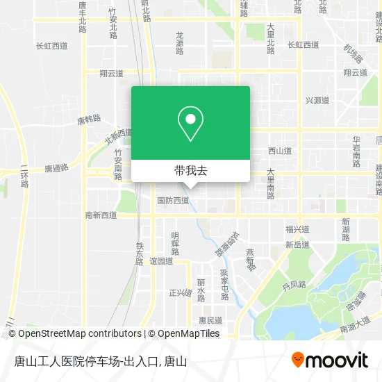唐山工人医院停车场-出入口地图