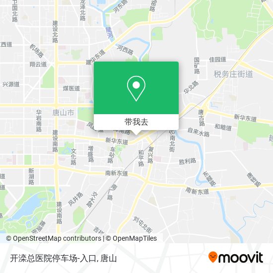 开滦总医院停车场-入口地图