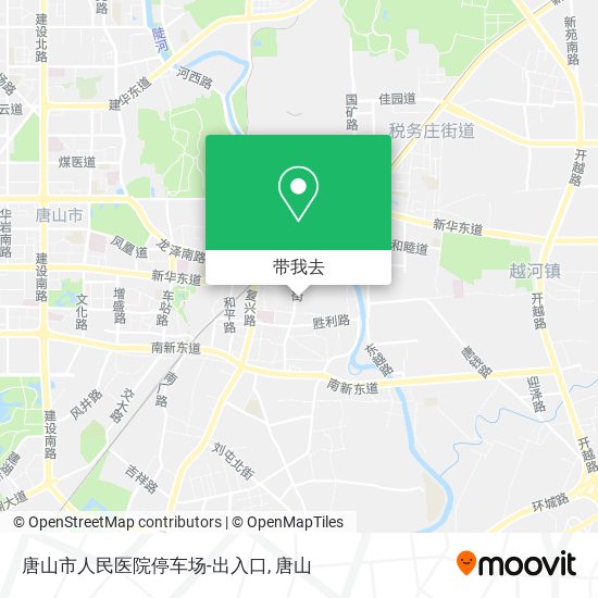 唐山市人民医院停车场-出入口地图