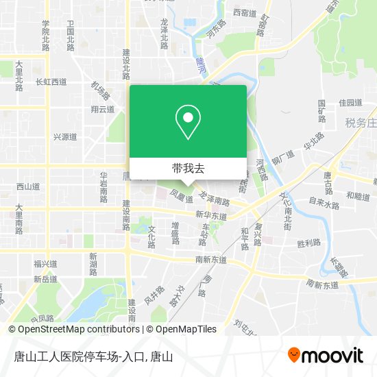 唐山工人医院停车场-入口地图