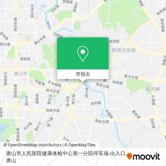 唐山市人民医院健康体检中心第一分院停车场-出入口地图