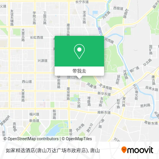 如家精选酒店(唐山万达广场市政府店)地图