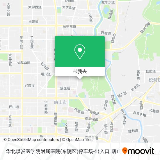 华北煤炭医学院附属医院(东院区)停车场-出入口地图