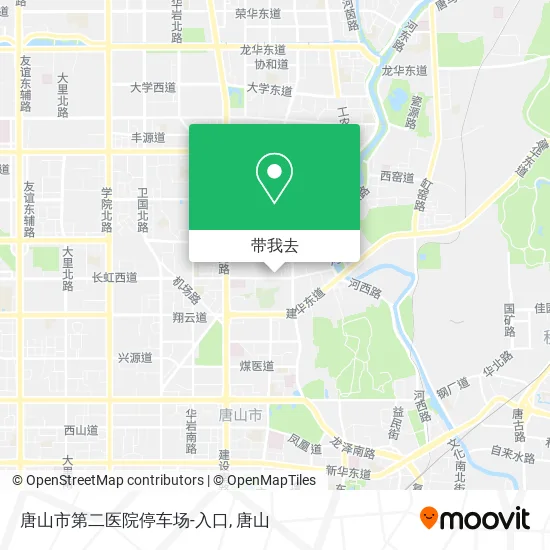 唐山市第二医院停车场-入口地图