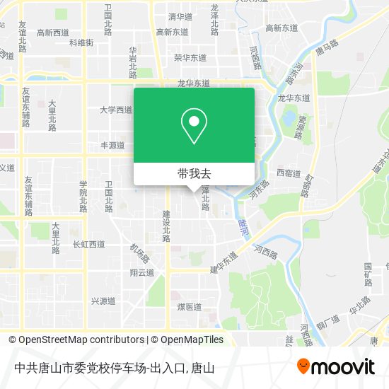 中共唐山市委党校停车场-出入口地图