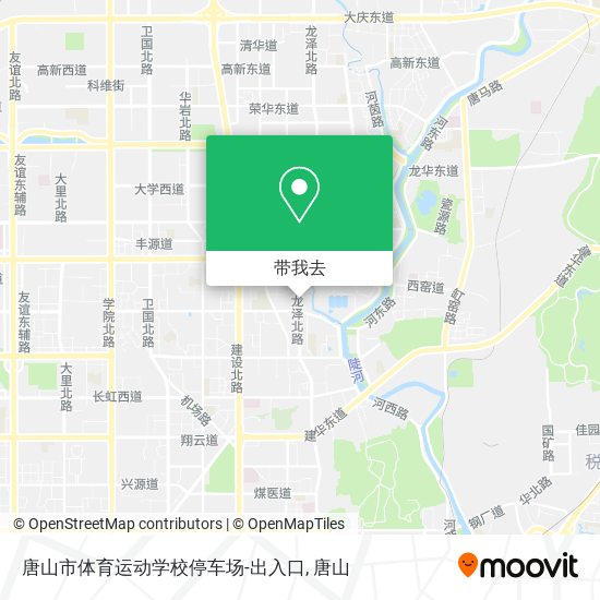 唐山市体育运动学校停车场-出入口地图