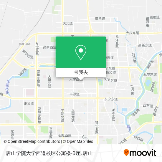 唐山学院大学西道校区公寓楼-B座地图