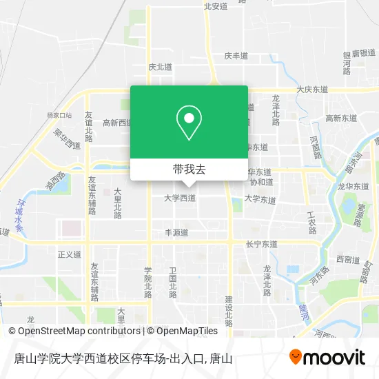 唐山学院大学西道校区停车场-出入口地图