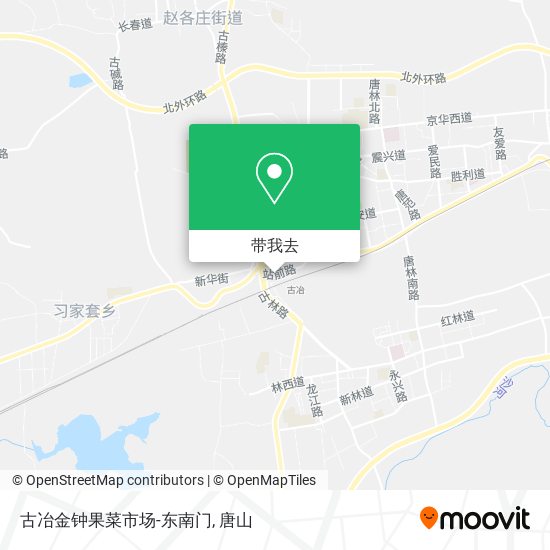 古冶金钟果菜市场-东南门地图