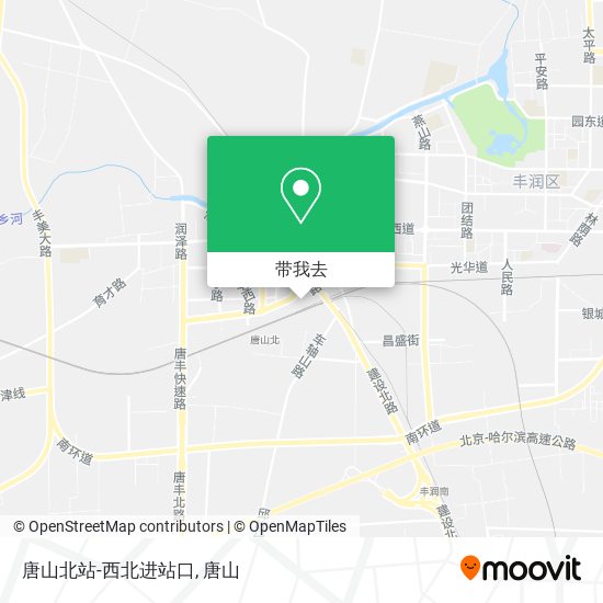 唐山北站-西北进站口地图