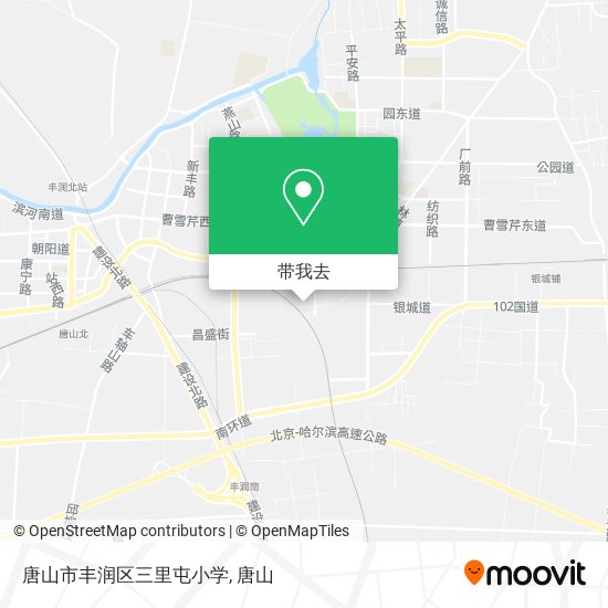 唐山市丰润区三里屯小学地图