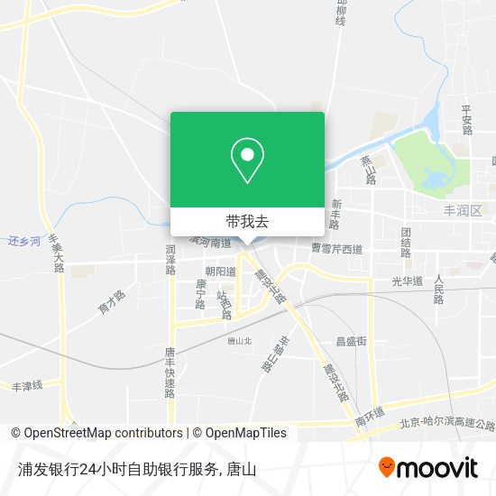 浦发银行24小时自助银行服务地图