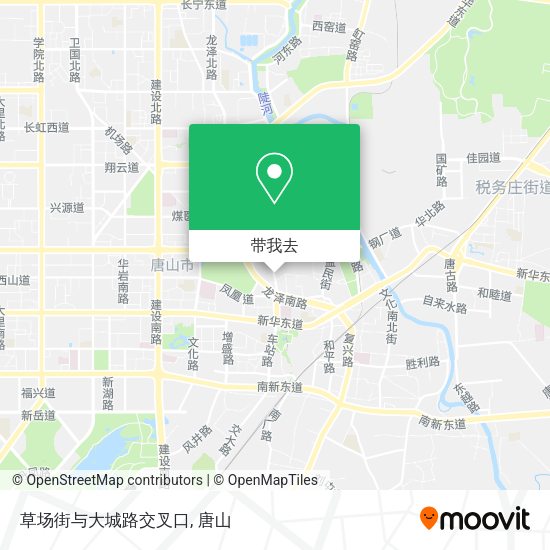 草场街与大城路交叉口地图