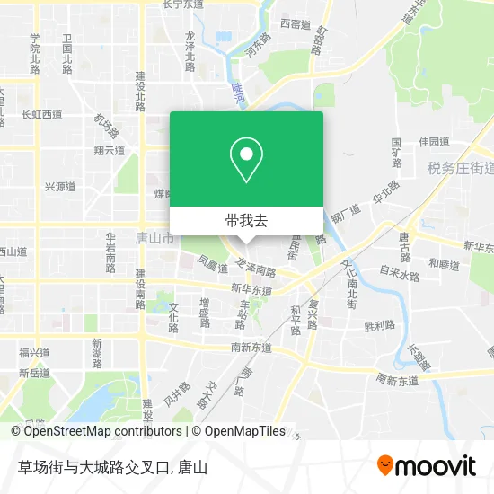 草场街与大城路交叉口地图