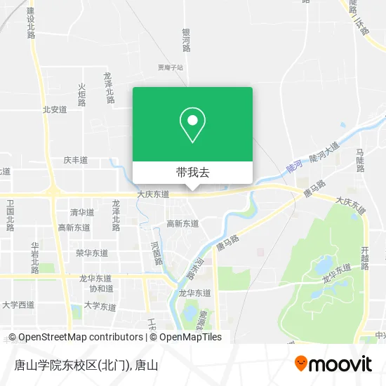 唐山学院东校区(北门)地图