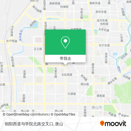 朝阳西道与学院北路交叉口地图
