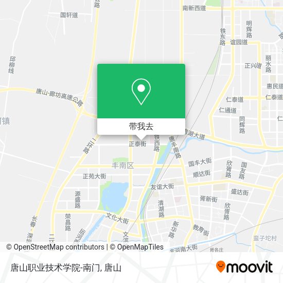 唐山职业技术学院-南门地图