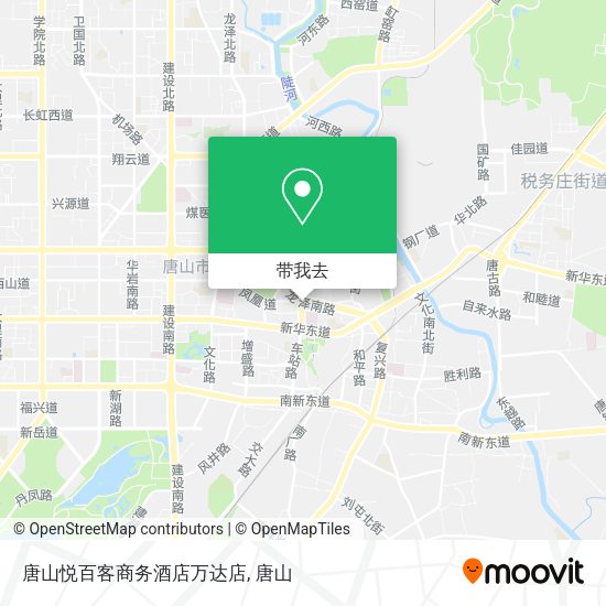 唐山悦百客商务酒店万达店地图