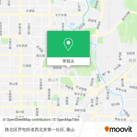 路北区乔屯街道西北井第一社区地图