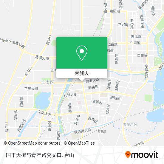 国丰大街与青年路交叉口地图