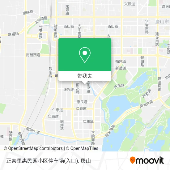 正泰里惠民园小区停车场(入口)地图
