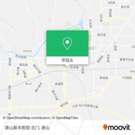 唐山新丰医院-北门地图